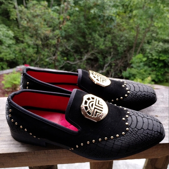 MEIJIANA Men\'s Vintage Leather Embroidery Noble Loafer Shoes Slip-on Siz… main image 4